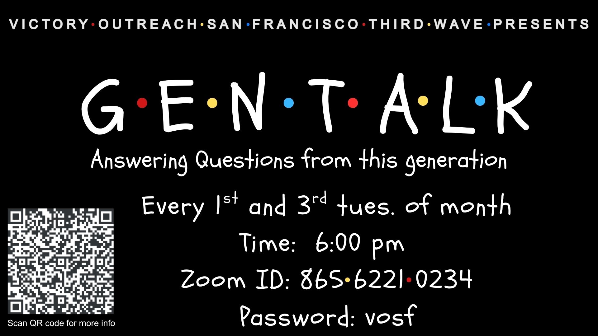 Church announcement flyer