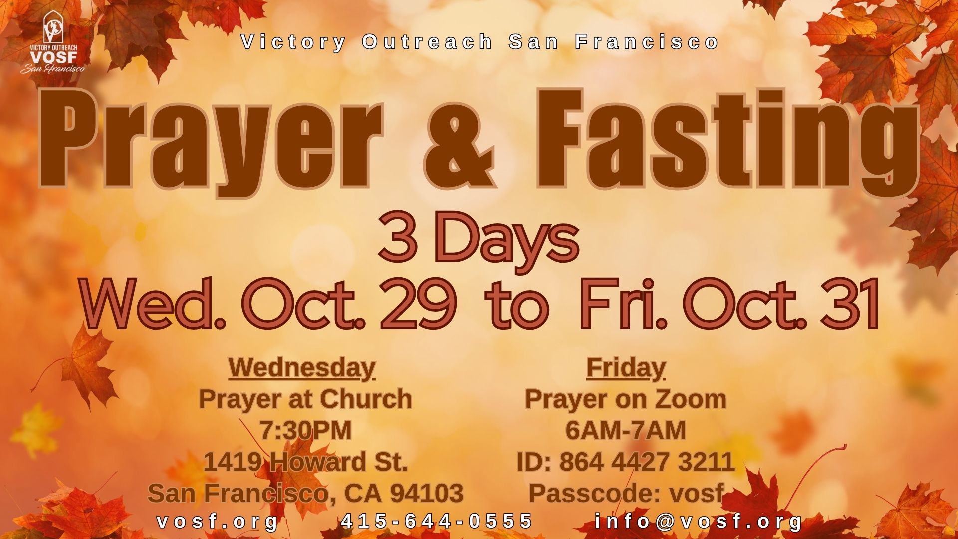 Pray-Fasting-Harvest Outreach 2025-Pres