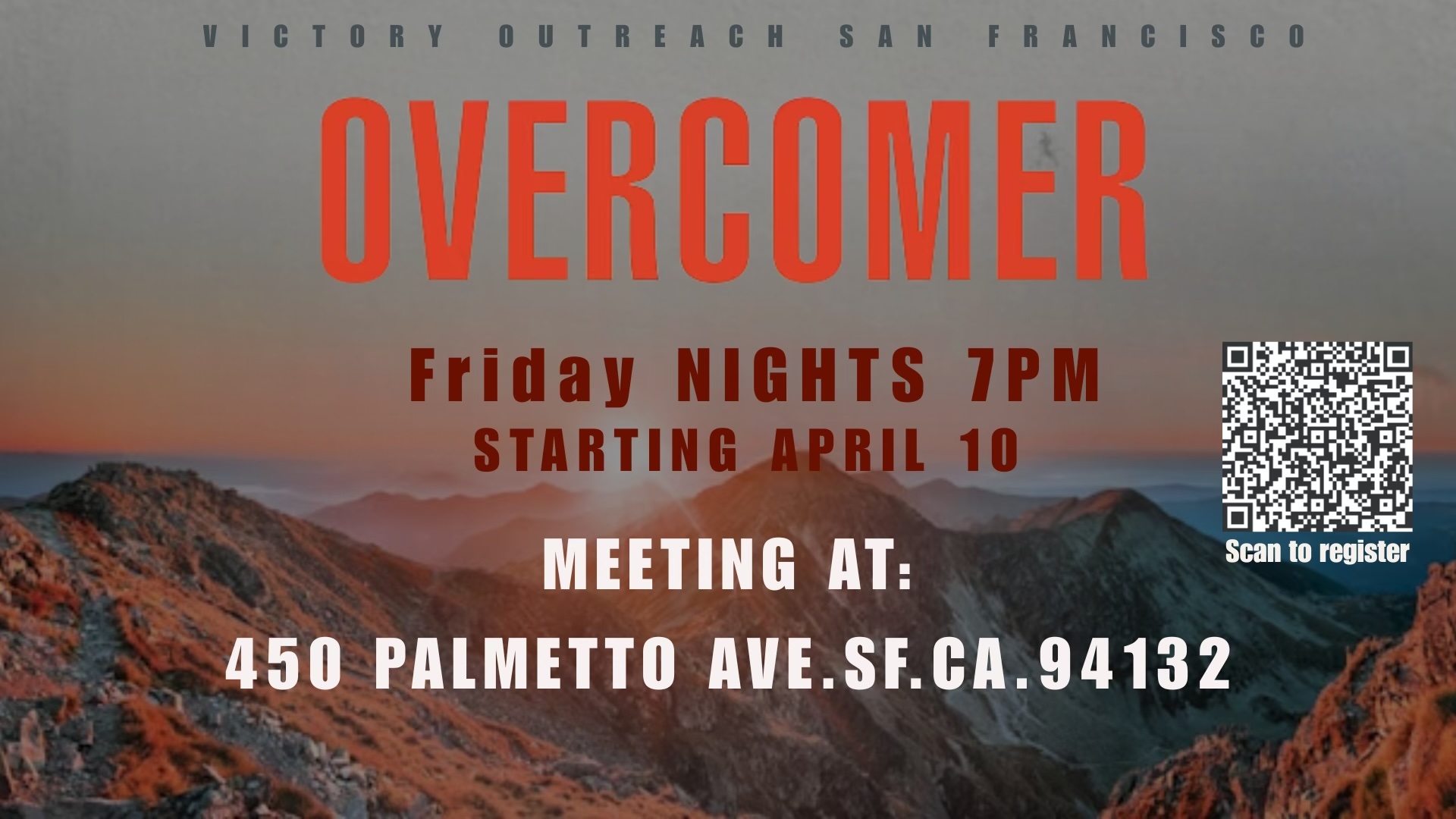 Scan to register - 1